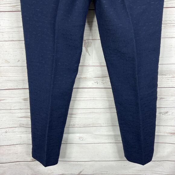 Trina Turk Womens Moss 2 Pant Size 4 Blue Textured - Picture 7 of 9
